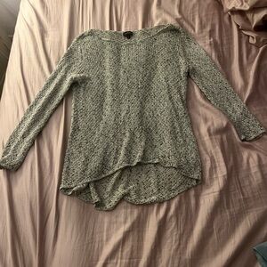 The Limited Black and White Textured Sweater